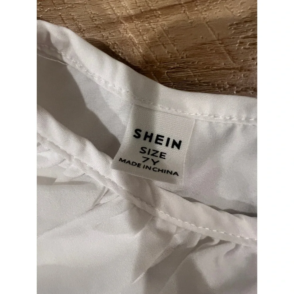 Mixed Brand Blouse Dress Pants Set Girls 6/7 White Navy Yellow 3pc Lot